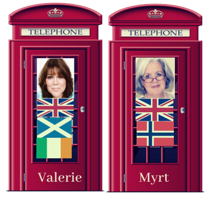 Valerie and Myrt phone booths